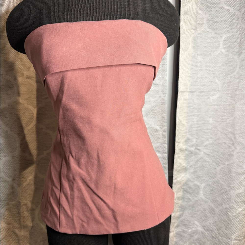 Strapless Top in the color blush pink size Large tube top